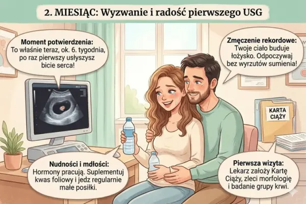 2 miesiąc ciąży – objawy